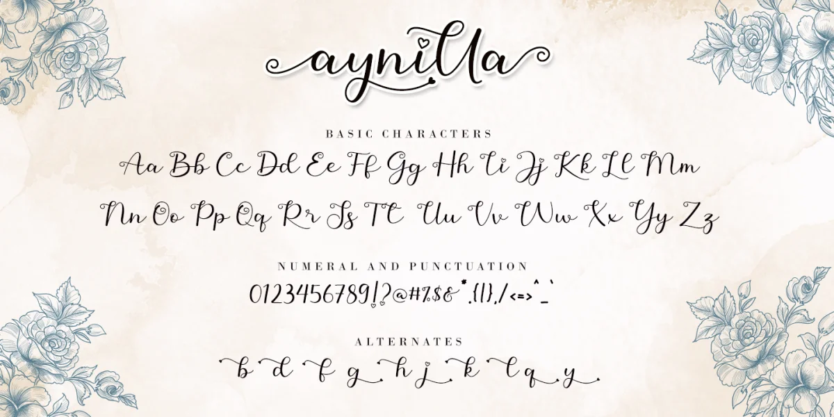 Aynilla Font preview 9