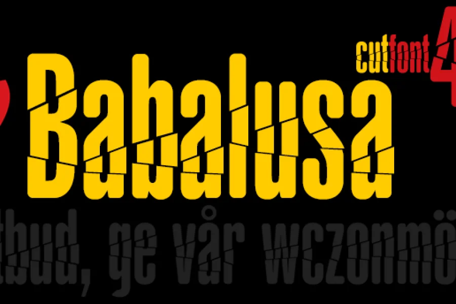Babalusa Cut Font preview 3