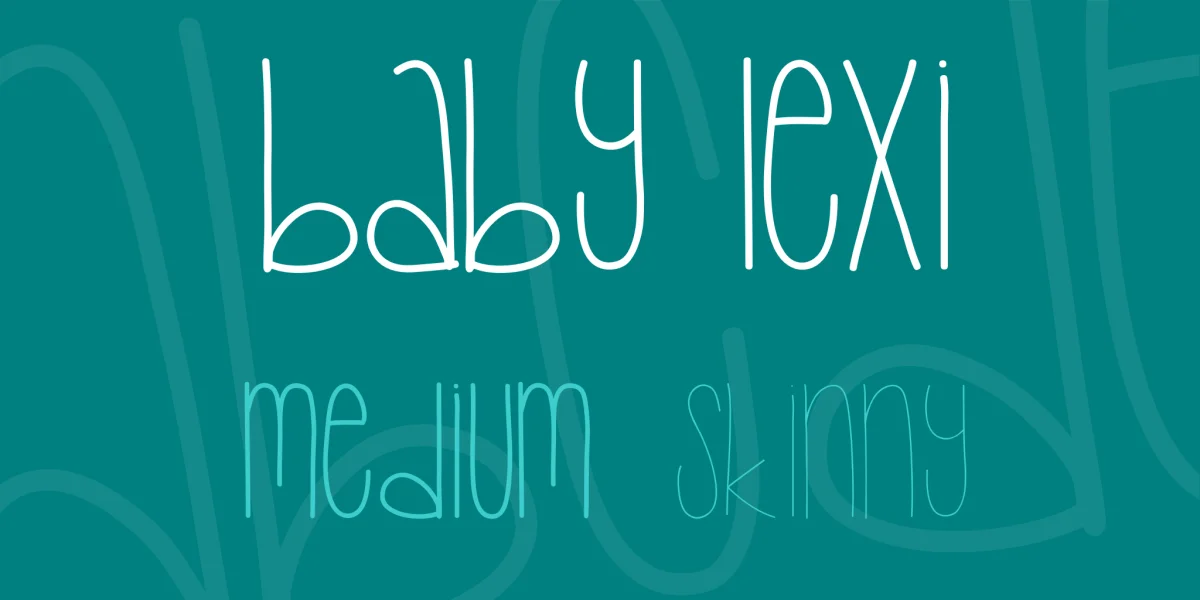Baby Lexi Font Family preview 2