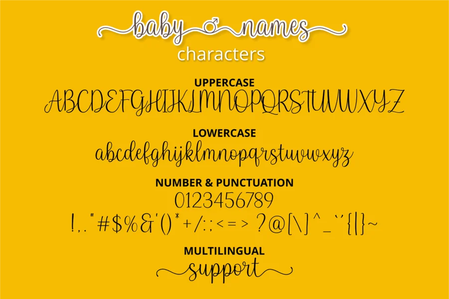 Baby Names Font preview 4