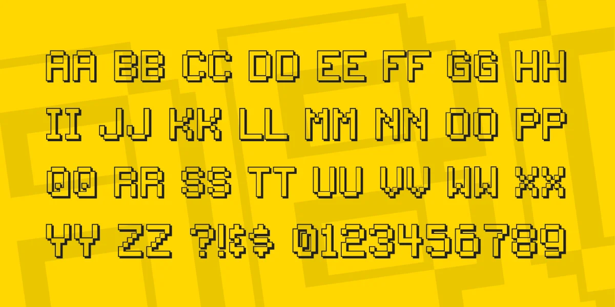 Back to 1982 Font preview 2