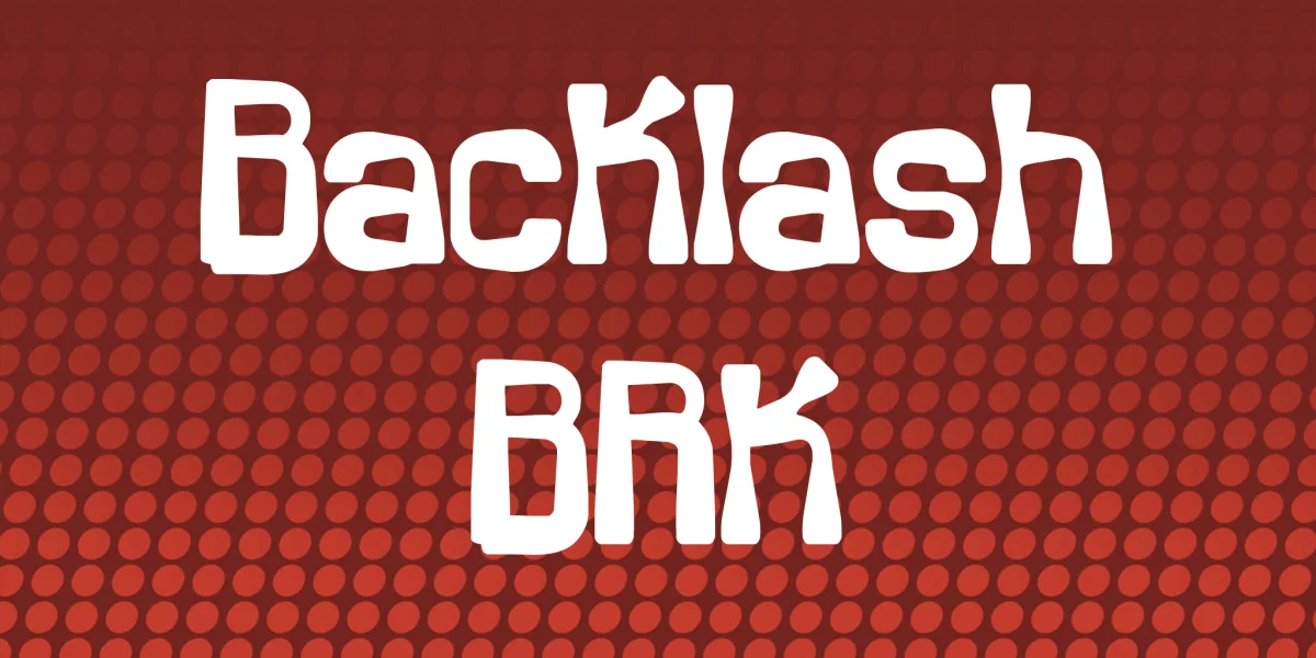 Backlash BRK Font