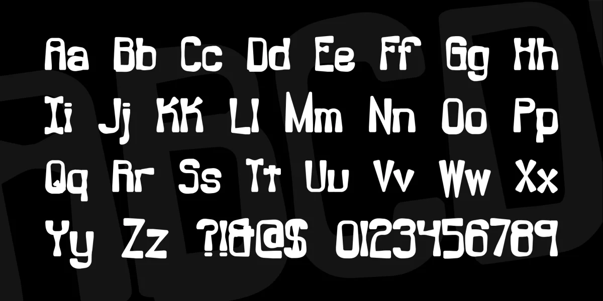 Backlash BRK Font preview 2