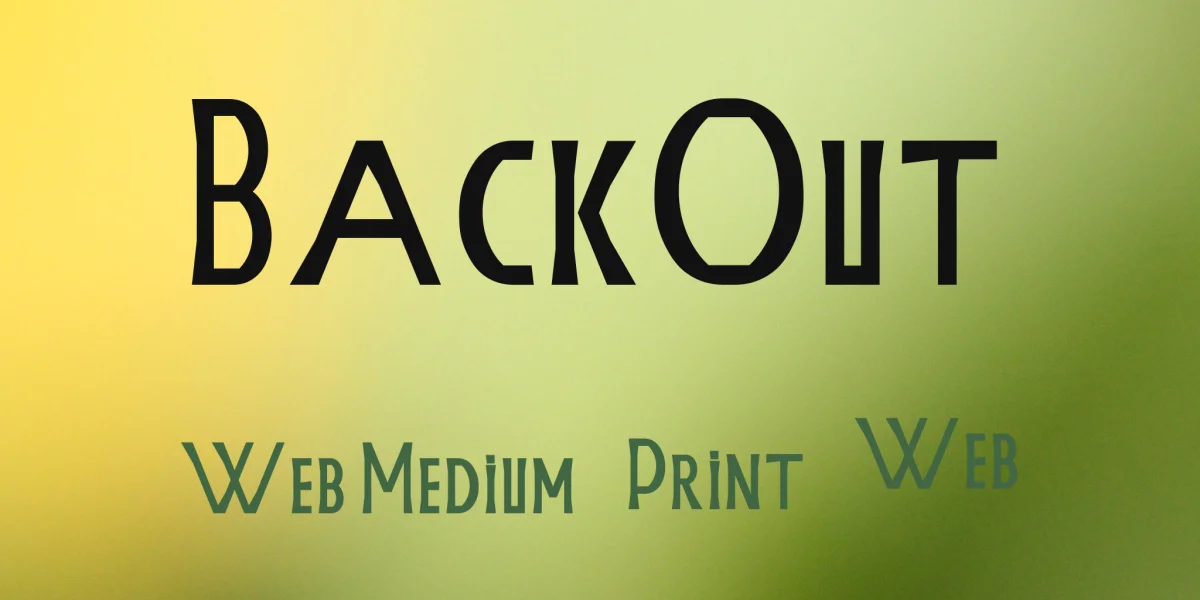BackOut Font Family preview 2