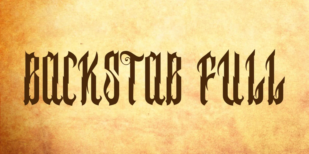 BACKSTAB FULL Font