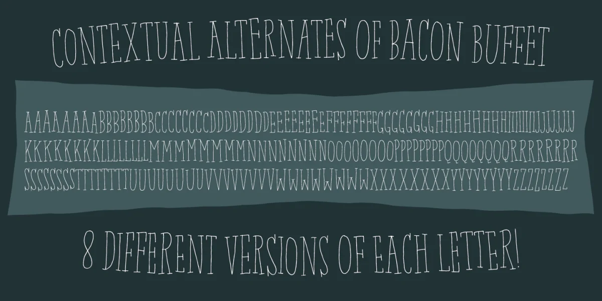 Bacon Buffet DEMO Font preview 2