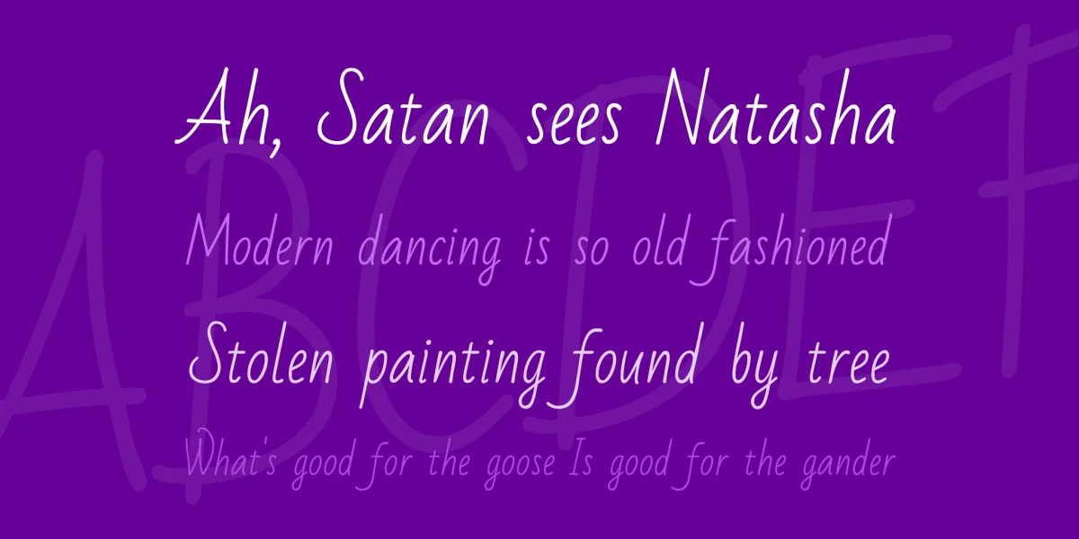 Bad Script Font preview 2