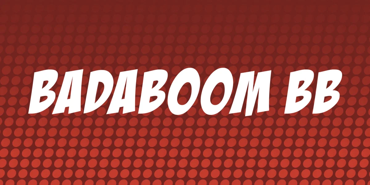 BadaBoom BB Font preview 2