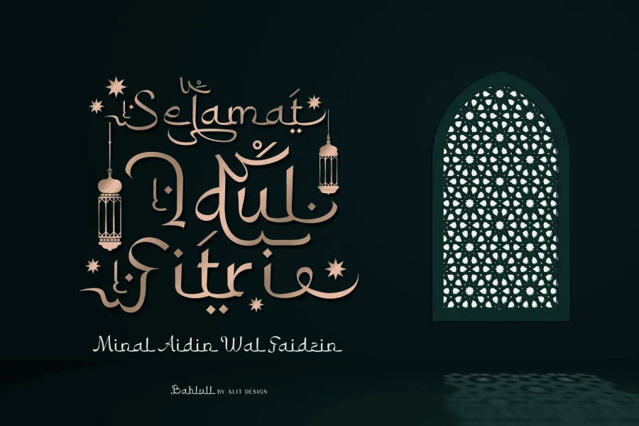 Bahlull free version Font preview 6