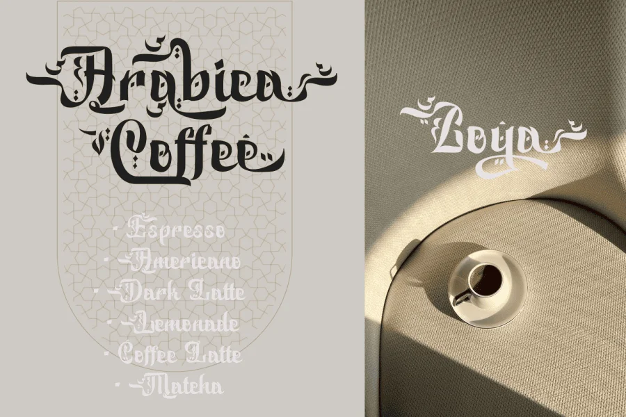 Bakhtiar DEMO Font preview 3