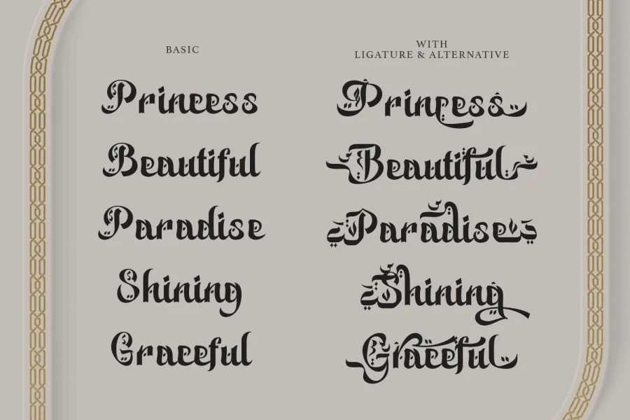 Bakhtiar DEMO Font preview 5