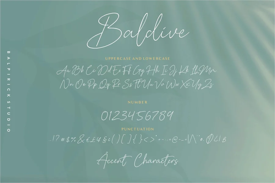 Baldive Font preview 6