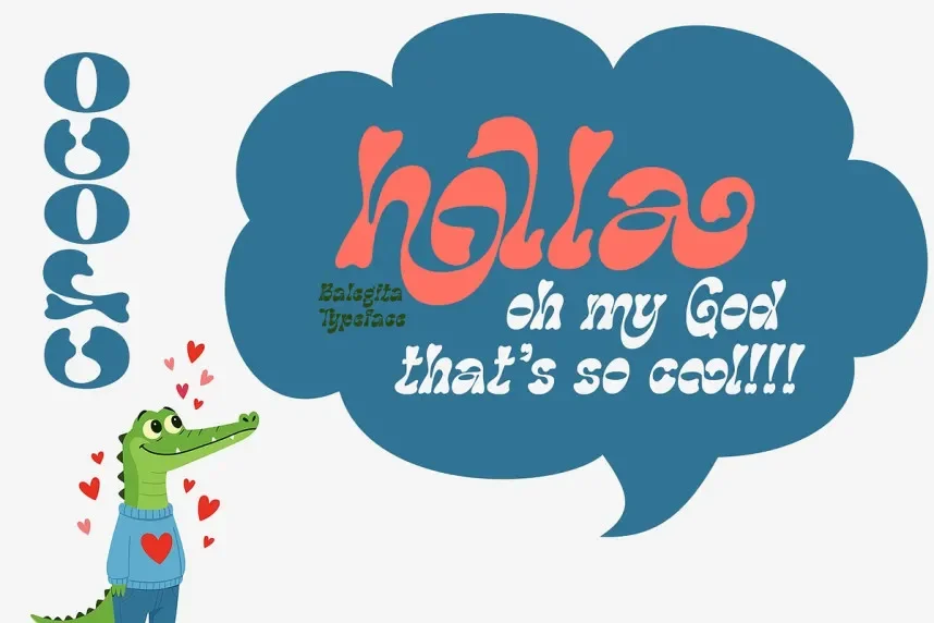 Balegita Groovy Font preview 4