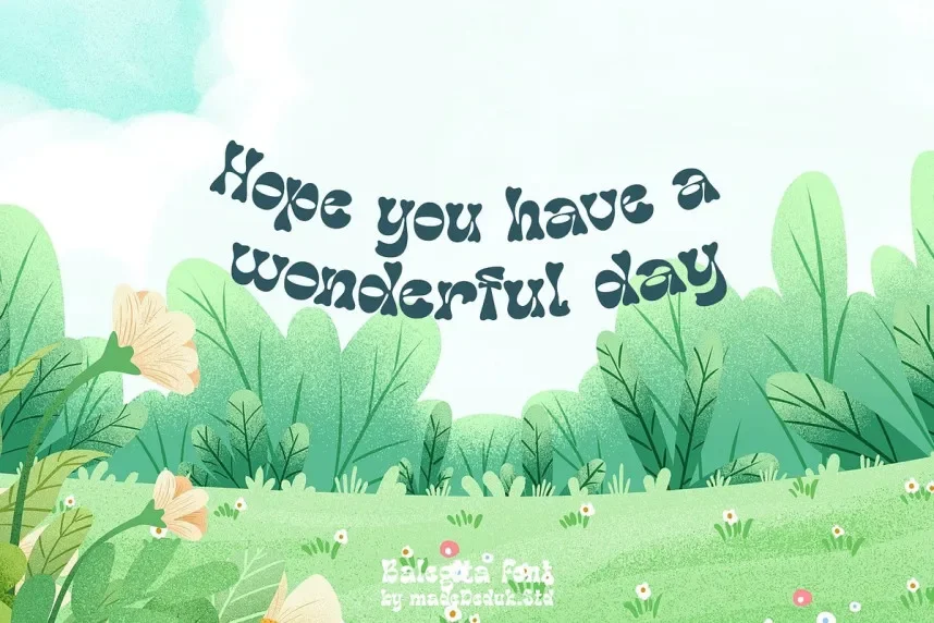 Balegita Groovy Font preview 6