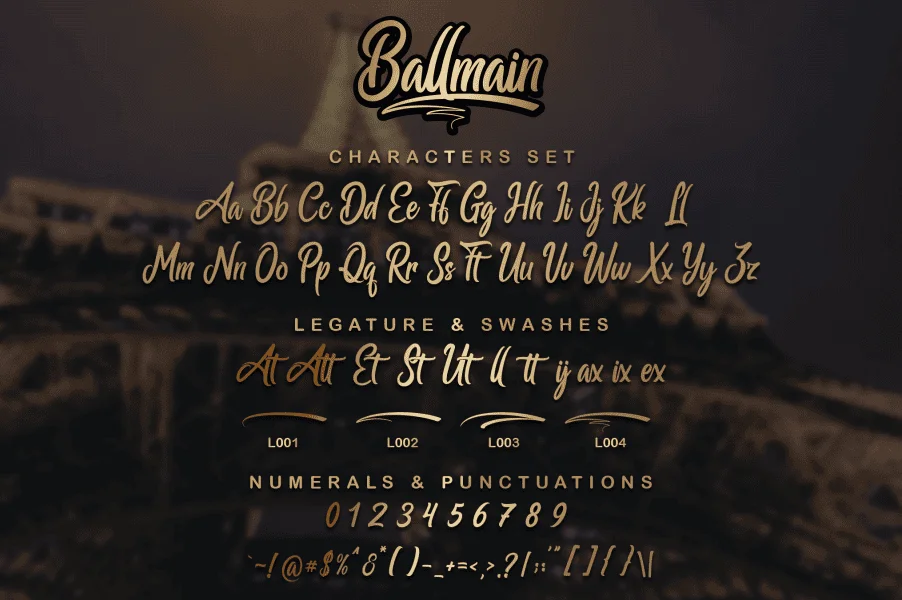 Ballmain Font preview 7