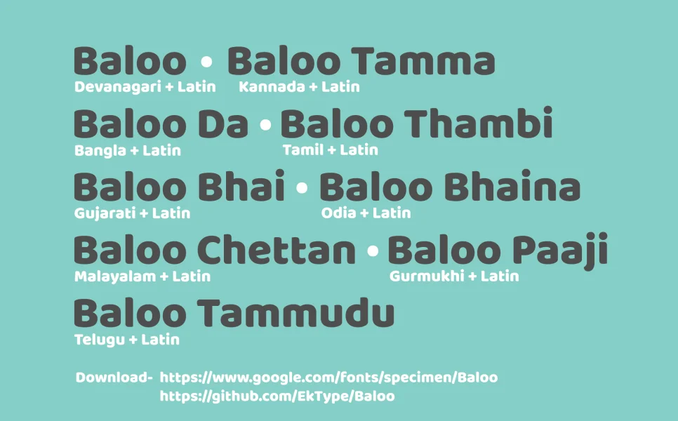 Baloo Font Family preview 12