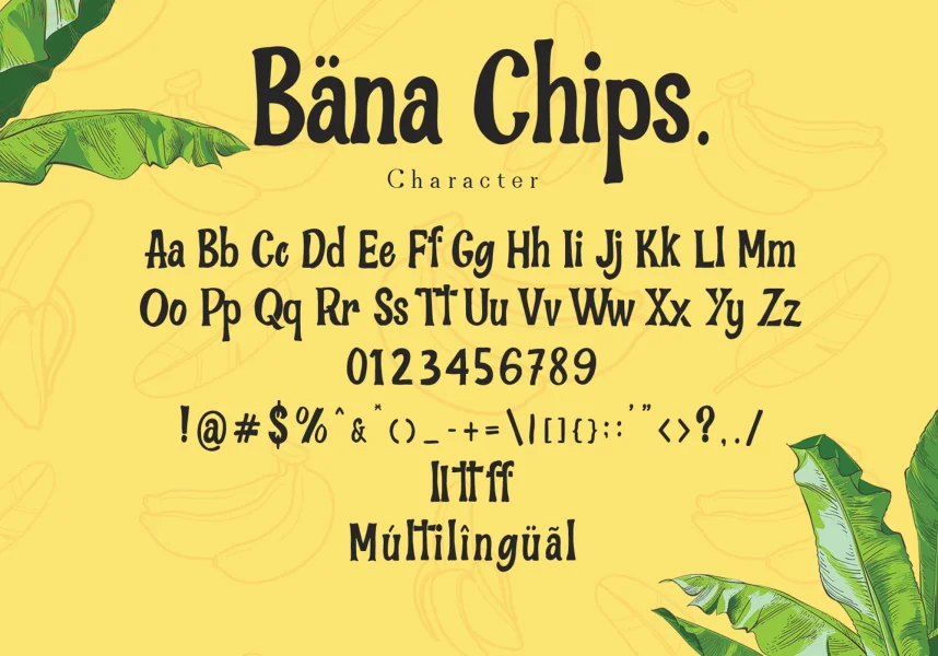 Bana Chips Font preview 4