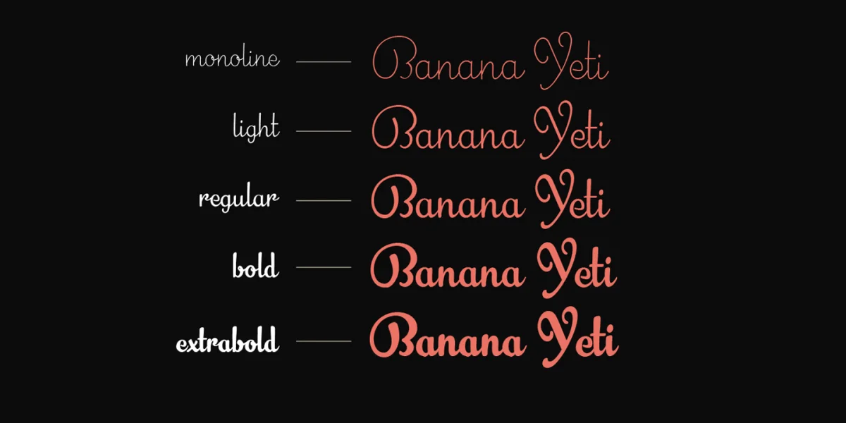 Banana Yeti Font preview 2