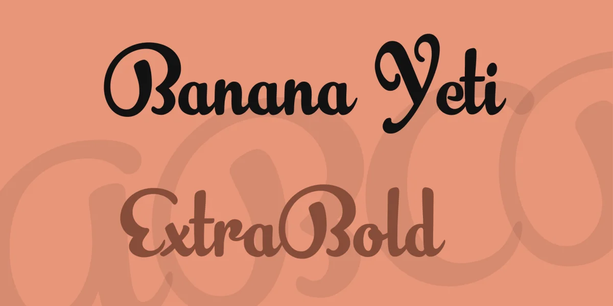 Banana Yeti Font preview 7