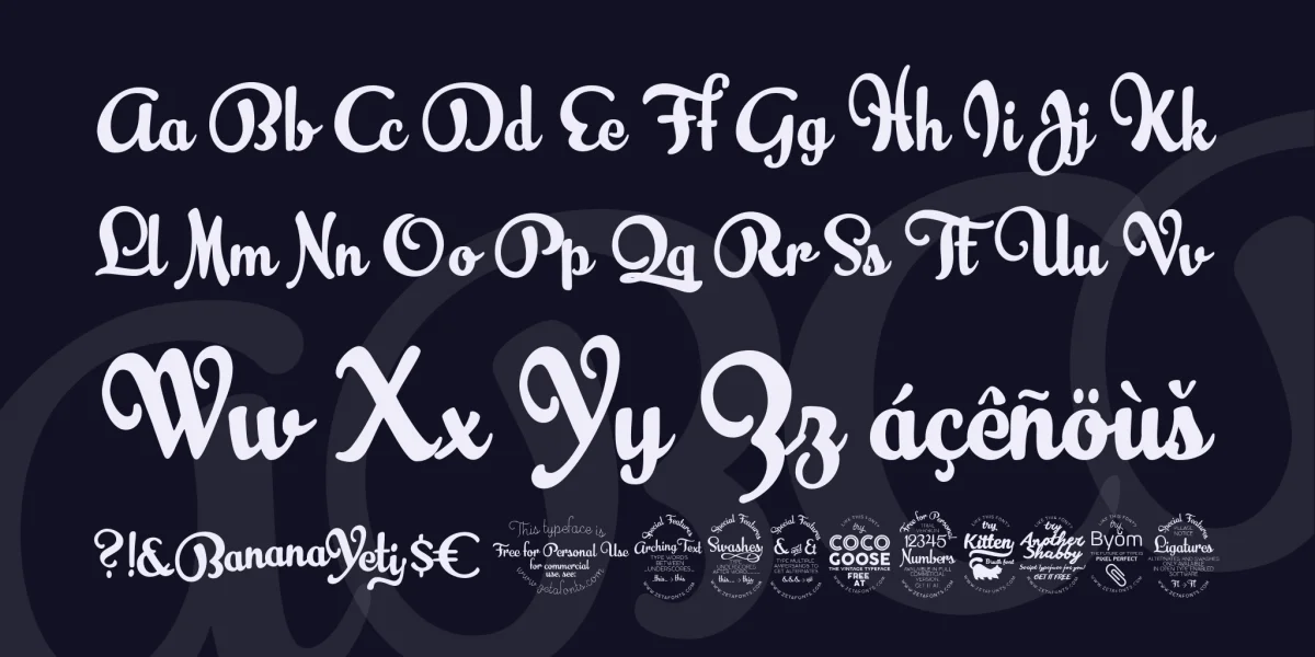 Banana Yeti Font preview 8