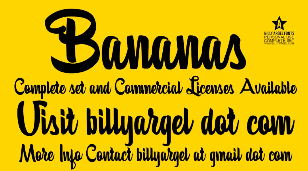 Bananas Personal Use Font