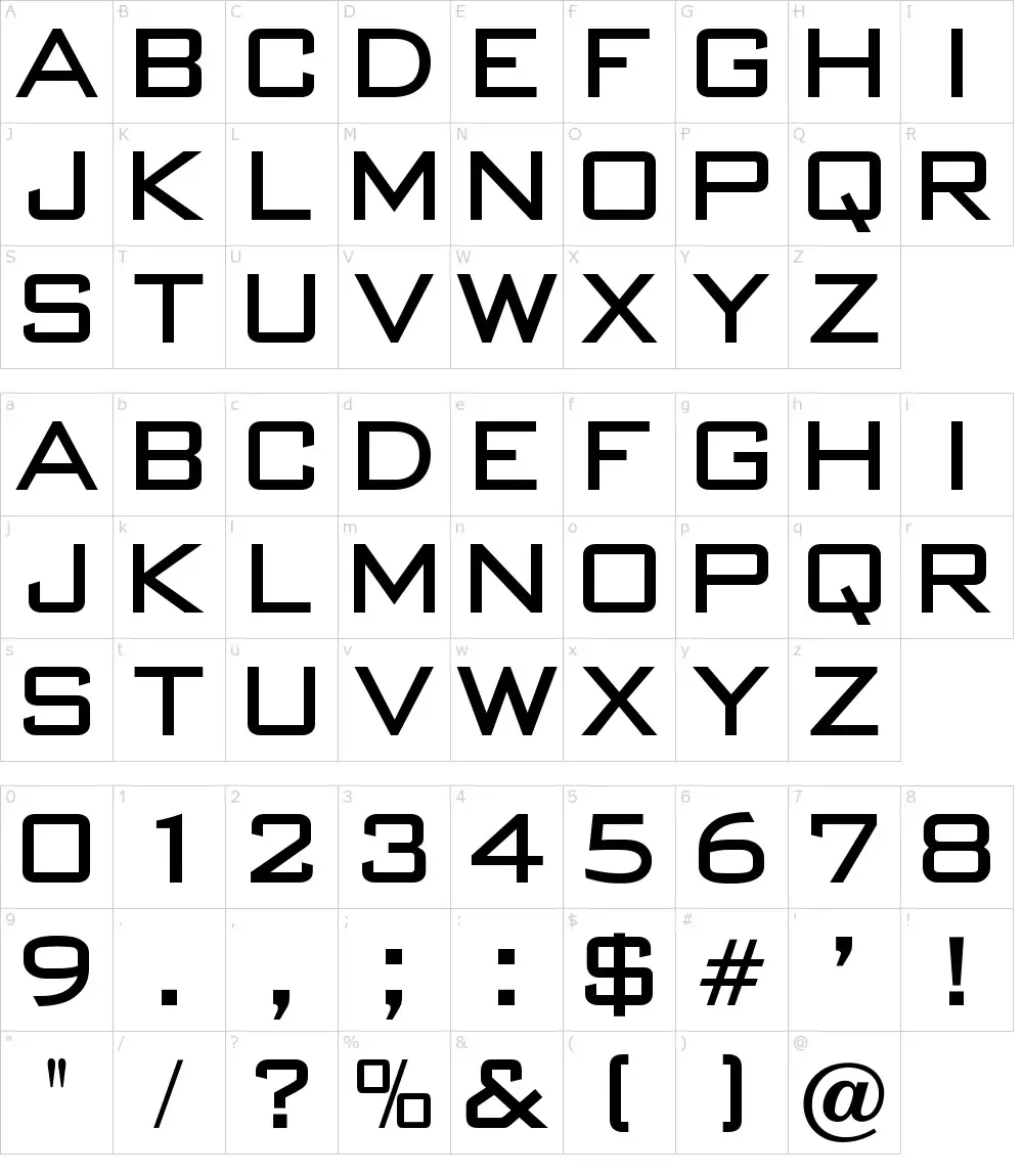 Bank Gothic Font preview 2
