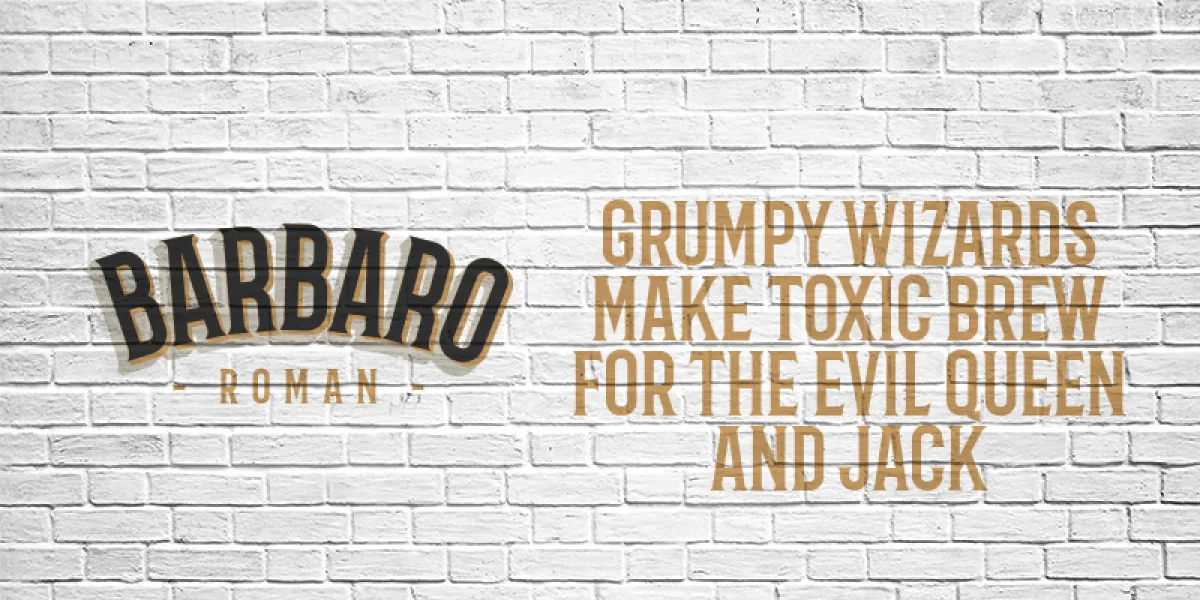 Barbaro Font Family preview 2