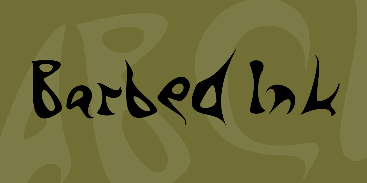 Barbed Ink Font