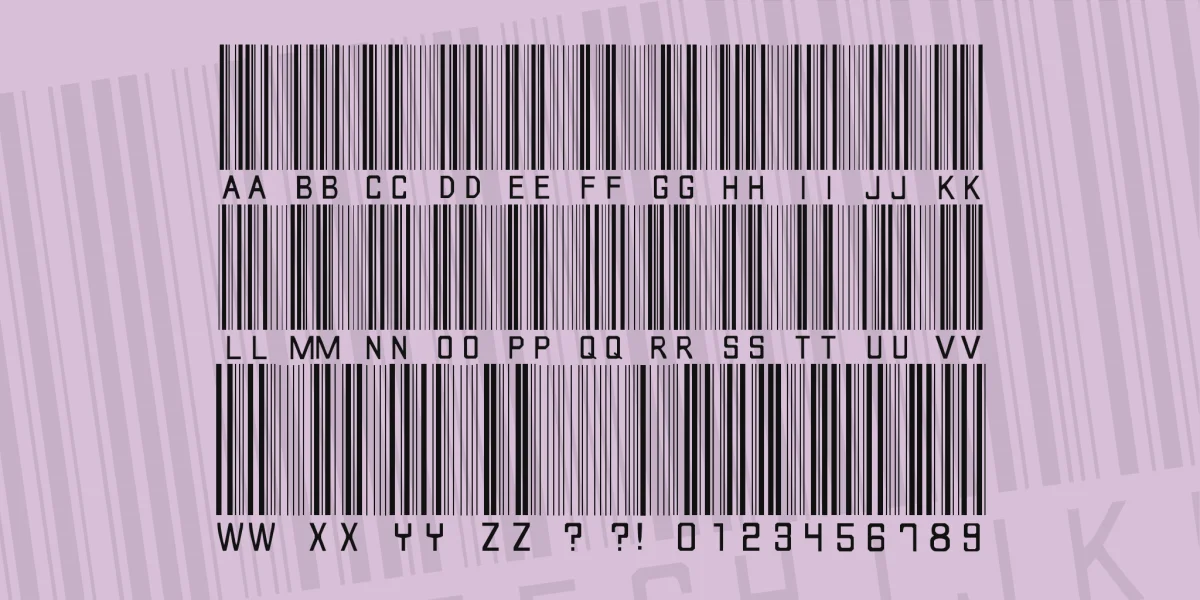 barcode font Font preview 2