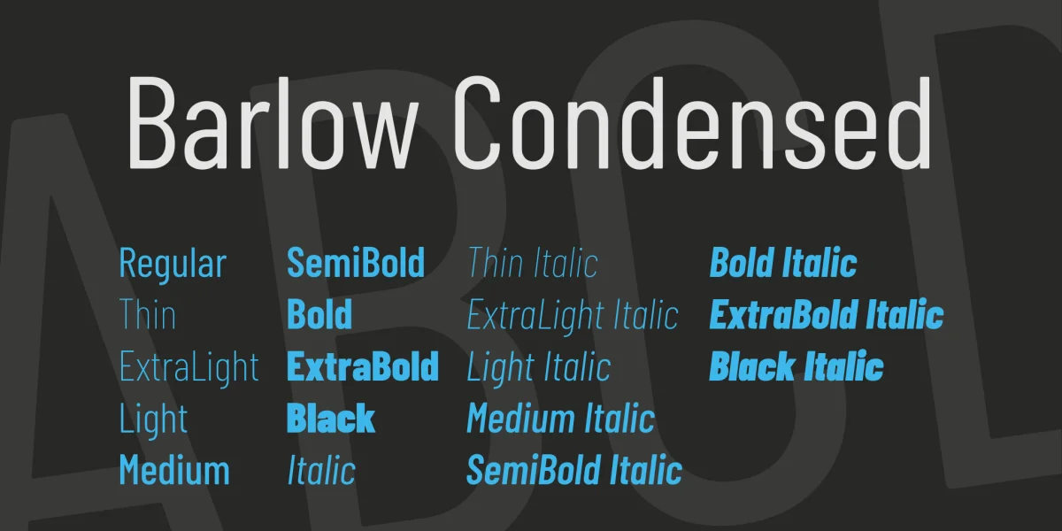 Barlow Condensed Font Family