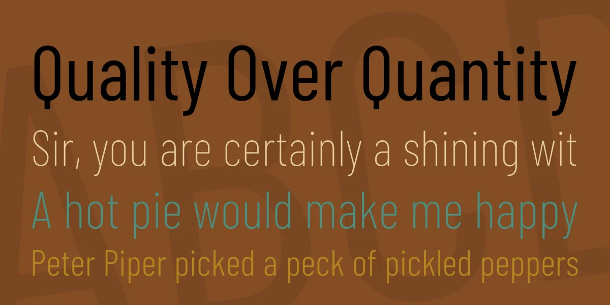 Barlow Condensed Font Family preview 2
