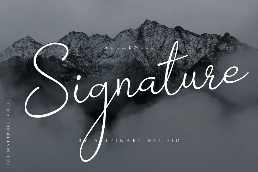 Barokah Signature Font preview 2