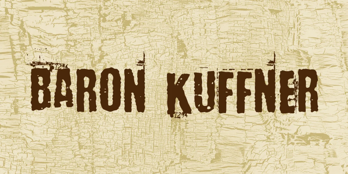 Baron Kuffner Font preview 3
