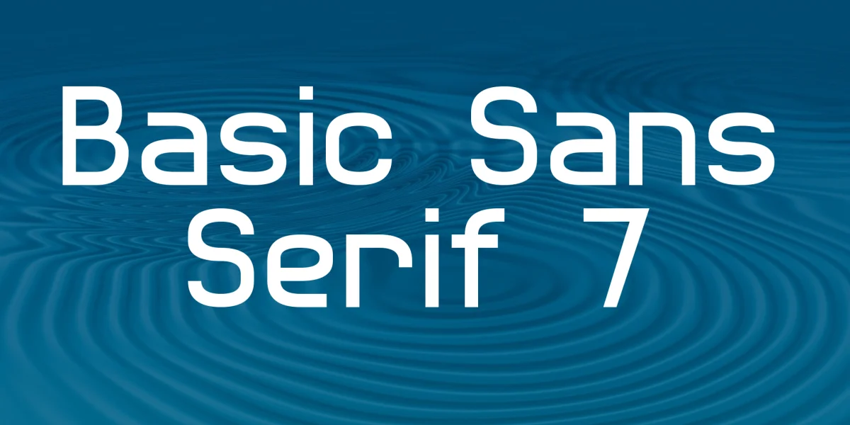 Basic Sans Serif 7 Font