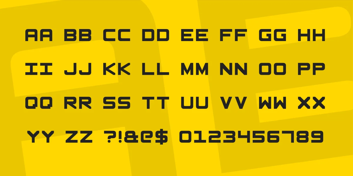 Basic Square 7 Font Family preview 4