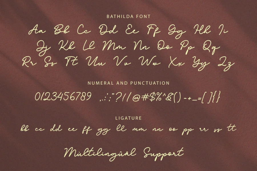 Bathilda Font preview 13