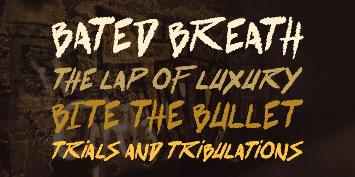 battle breath Font Family preview 2