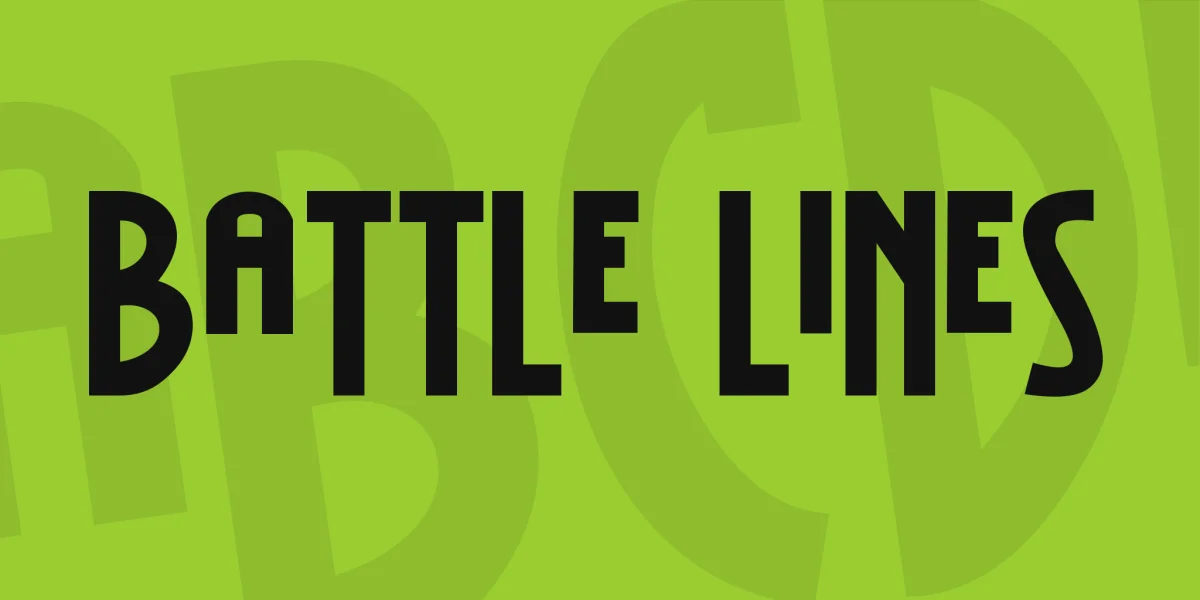 Battle Lines Font