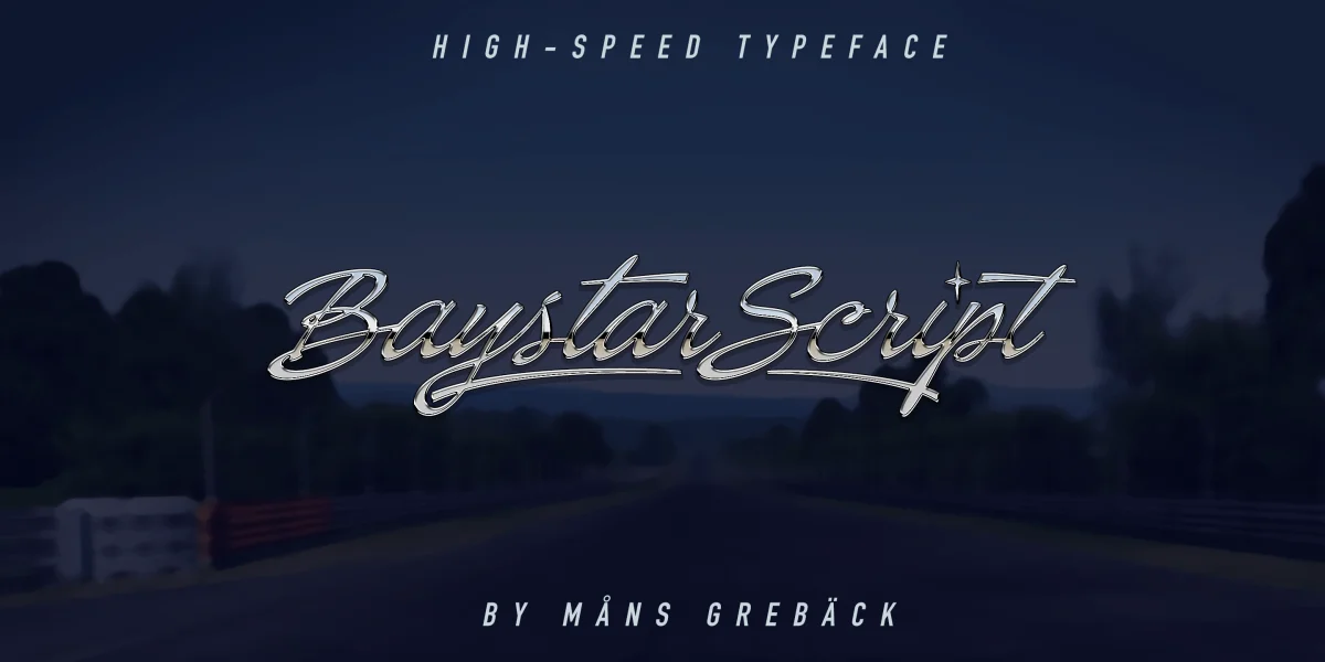 Baystar Script PERSONAL USE ONLY Font Family