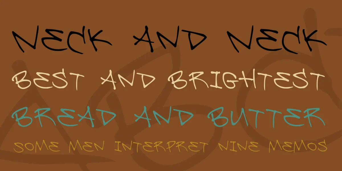 Be Aggressive Font preview 2