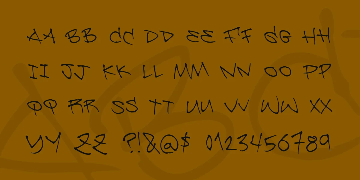 Be Aggressive Font preview 3