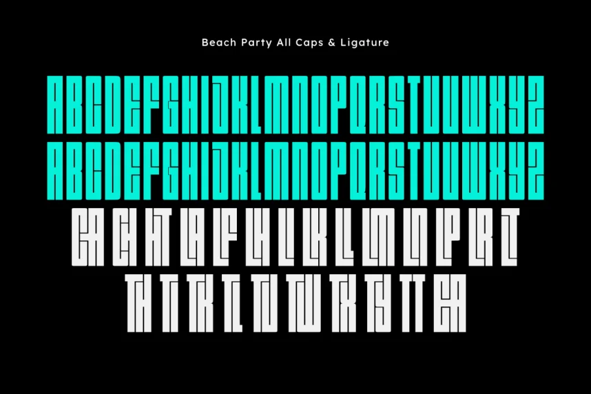 Beach Party Font preview 3