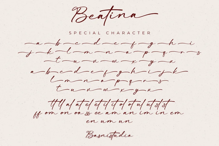 Beatina Font preview 10