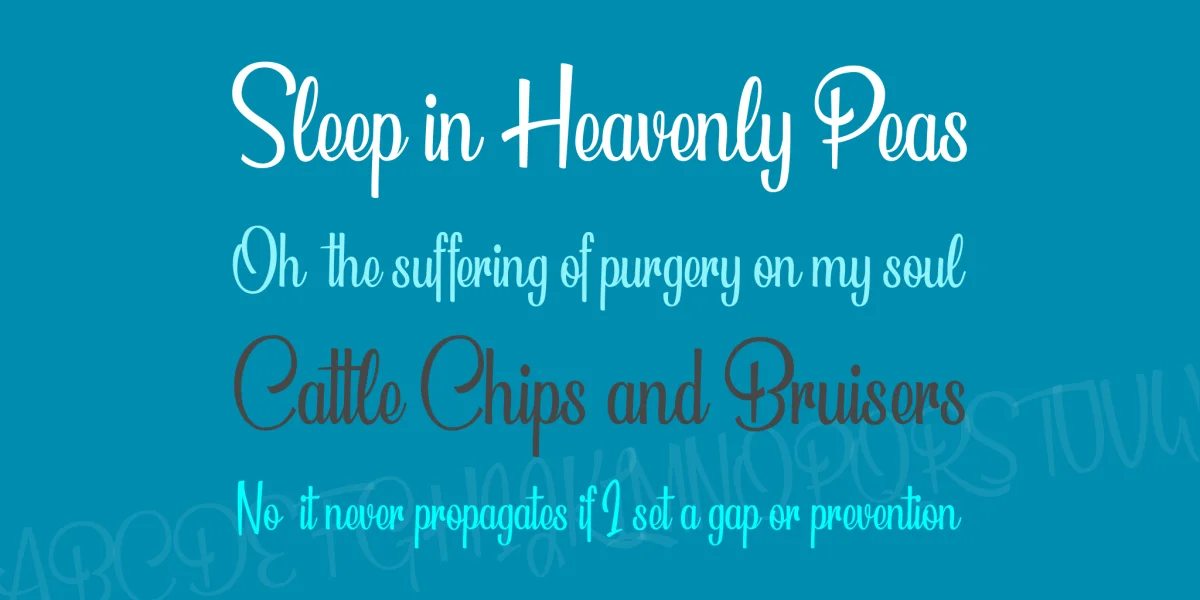 Beautiful People Personal Use Font preview 2