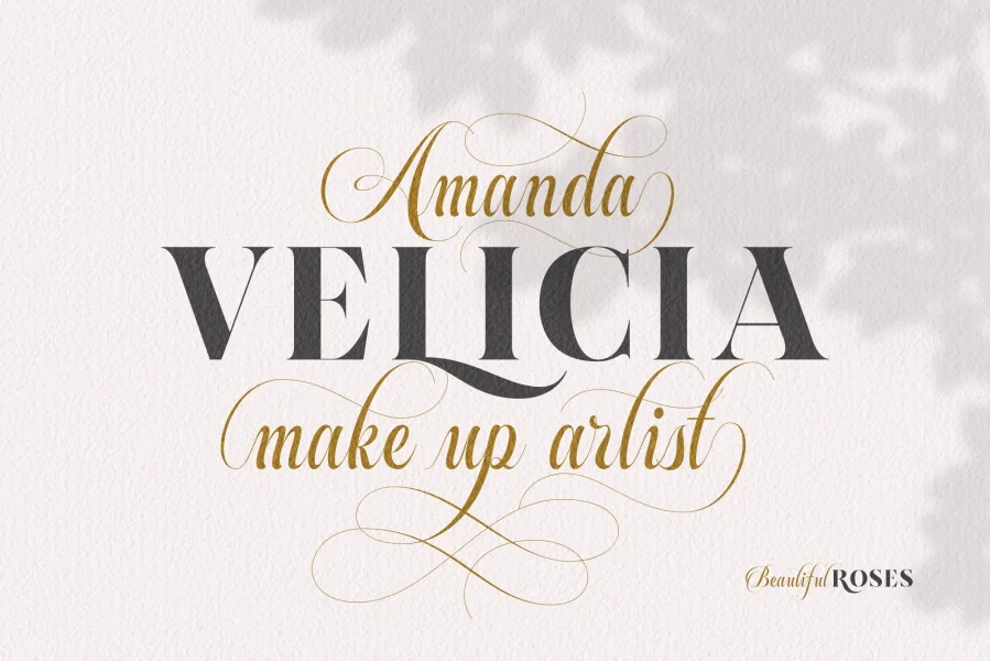 Beautiful Roses Font preview 4