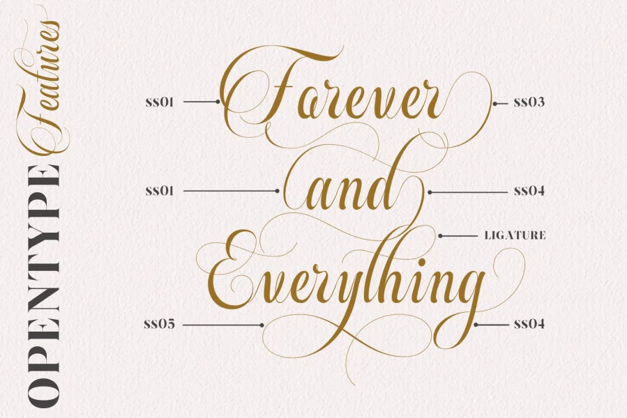 Beautiful Roses Font preview 9