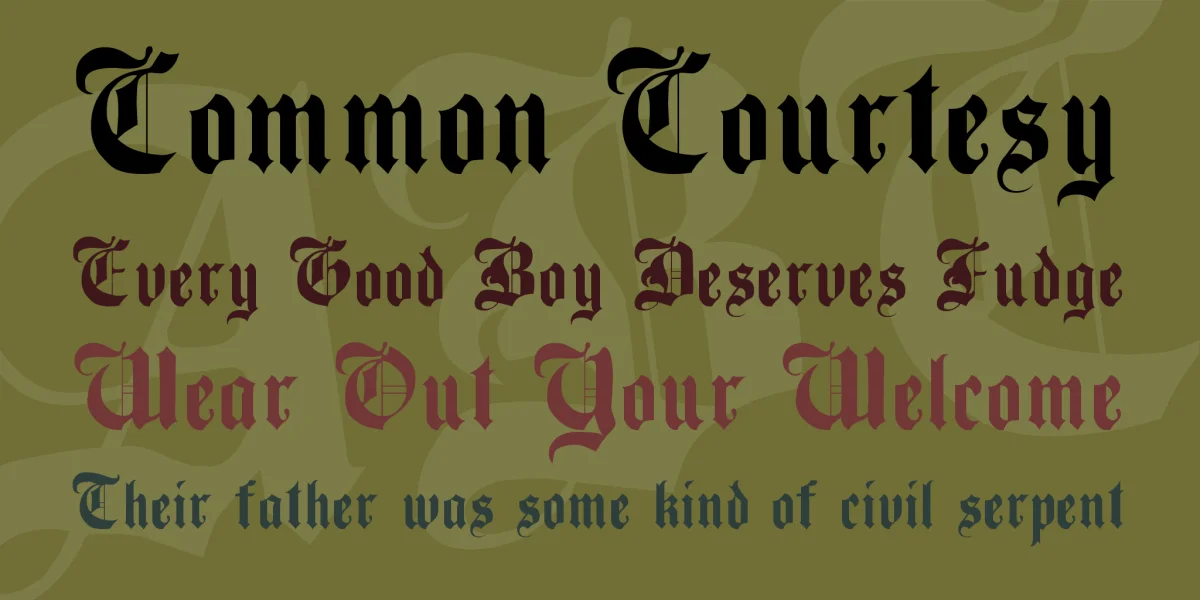 Beckett-Kanzlei Font preview 2