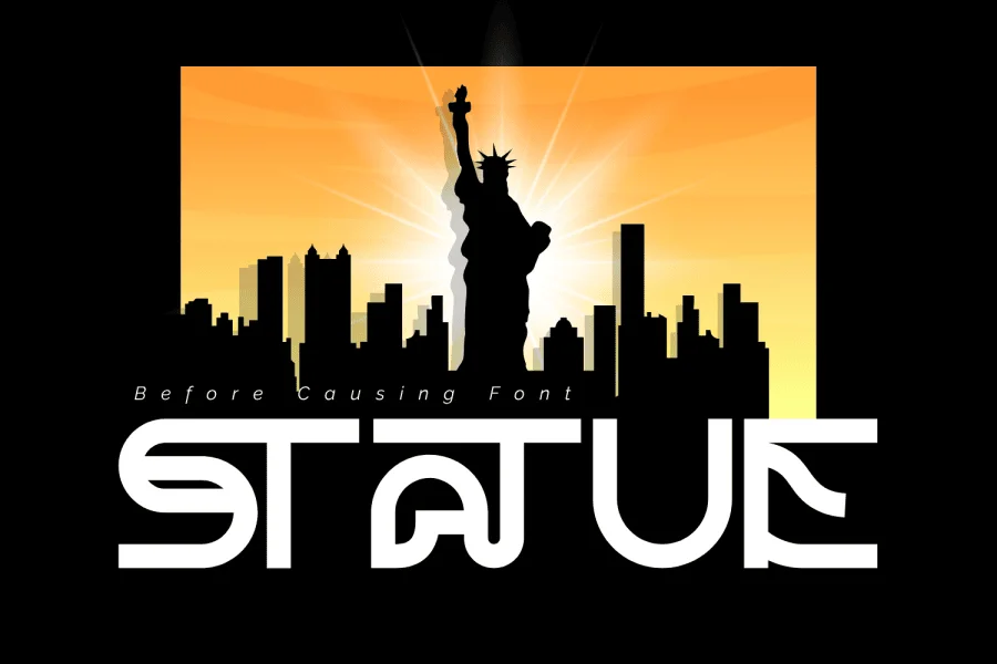 BEFORE CAUSING DEMO Font preview 3