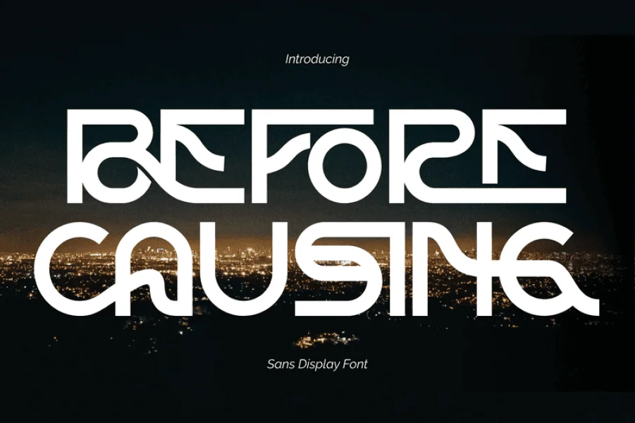 BEFORE CAUSING DEMO Font preview 9