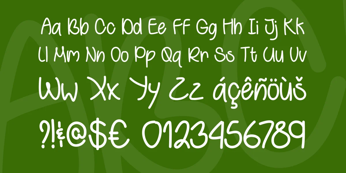 Behind Green Eyes Font preview 3